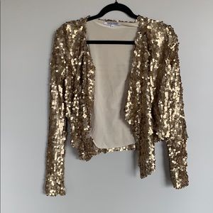 Gold sequin blazer